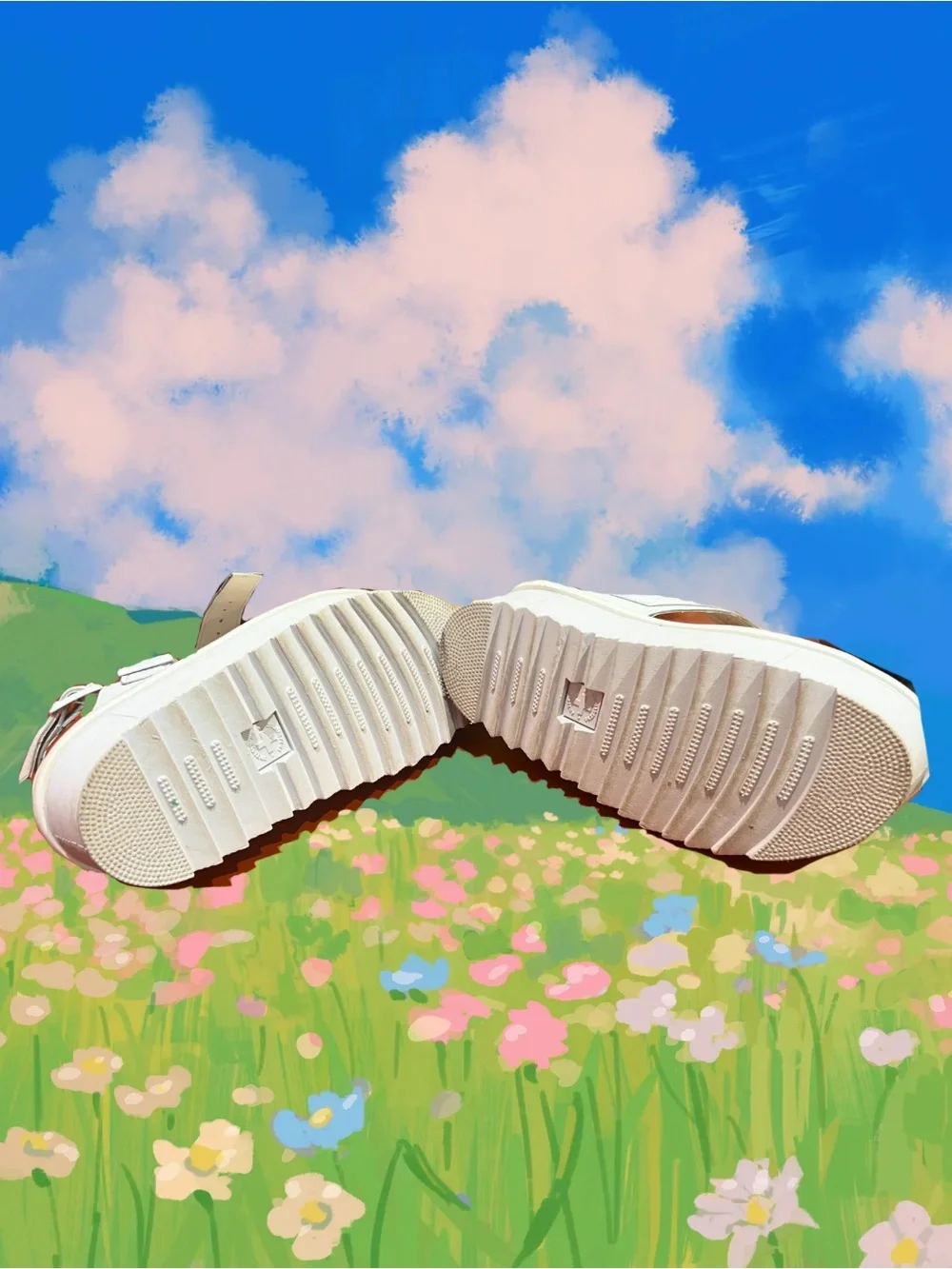 Dr. Martens White Platform Sandals
